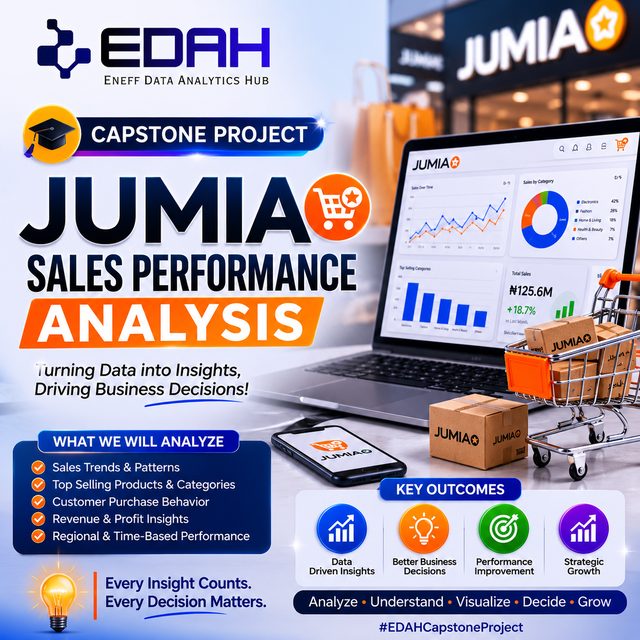 EDAH Jumia Sales Performance Analysis capstone project brief